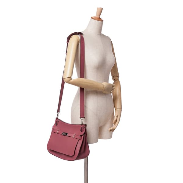 Pre-owned Hermès Clemence Jypsiere 28 Pink