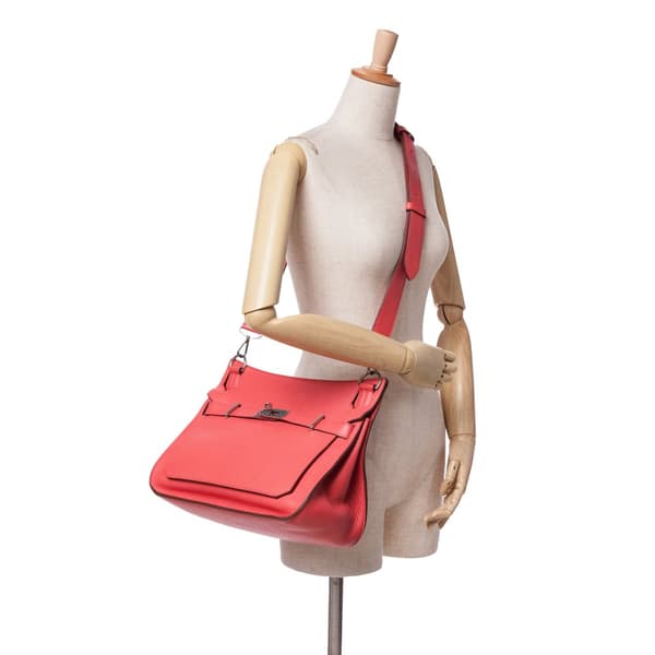 Pre-owned Hermès Clemence Jypsiere 31 Red