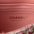 Miniatyrbild 5 av 10: Pre-owned Chanel Mini Rectangular Classic Tweed Braid Flap Pink