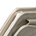 Miniatyrbild 10 av 10: Pre-owned Chanel Calfskin Enchained Flap Wallet on Chain White