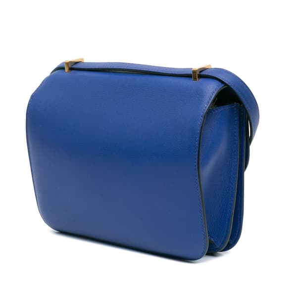 Pre-owned Hermès Mini Swift Constance 18 Blue