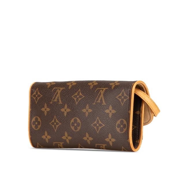 Pre-owned Louis Vuitton Monogram Pochette Twin PM Brown