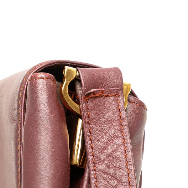 Pre-owned Cartier Leather Must De Cartier Crossbody Red