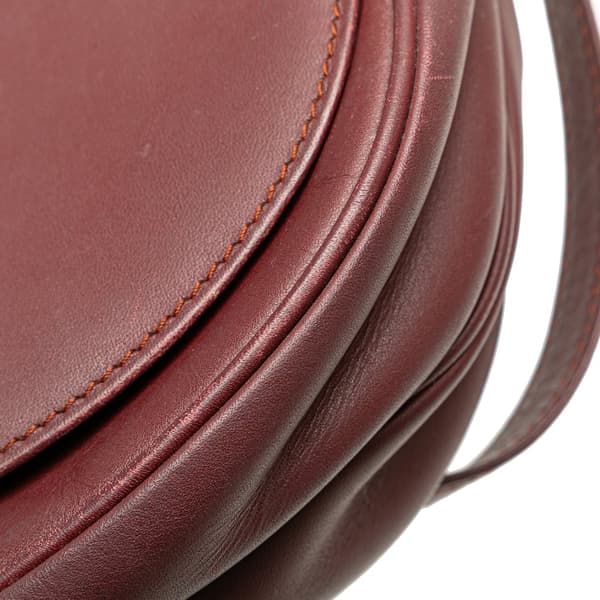 Pre-owned Cartier Leather Must De Cartier Crossbody Red