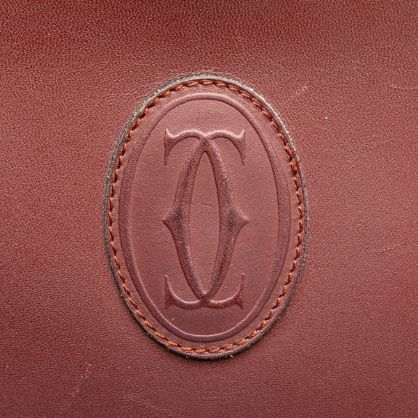 Pre-owned Cartier Leather Must De Cartier Crossbody Red
