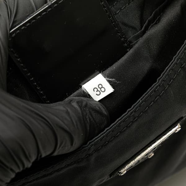 Pre-owned Prada Tessuto Zip Top Crossbody Black