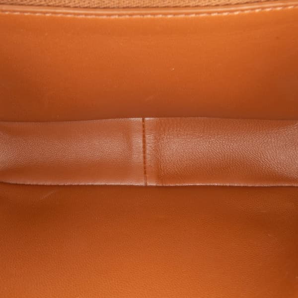 Pre-owned Celine Teen Coated Canvas Triomphe Crossbody Brown