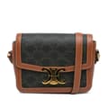 Miniatyrbilde 1 av 10: Pre-owned Celine Teen Coated Canvas Triomphe Crossbody Brown