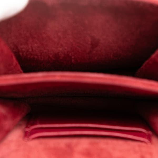 Pre-owned Dior Studded Lambskin Vertical Diorama Bag Red