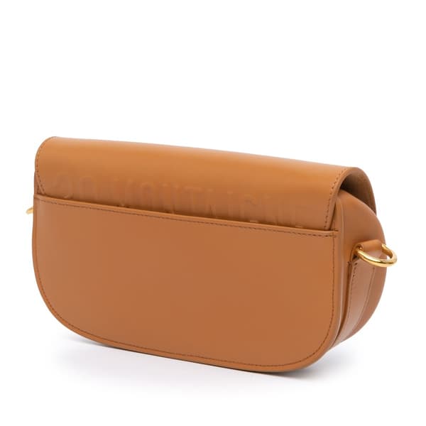 Pre-owned Dior Leather East West Bobby Bag Brown