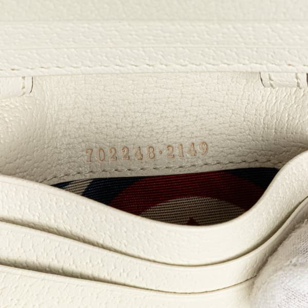 Pre-owned Gucci Adidas Leather Horsebit Wallet on Strap White