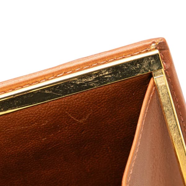 Pre-owned Ferragamo Vara Leather Chain Crossbody Brown