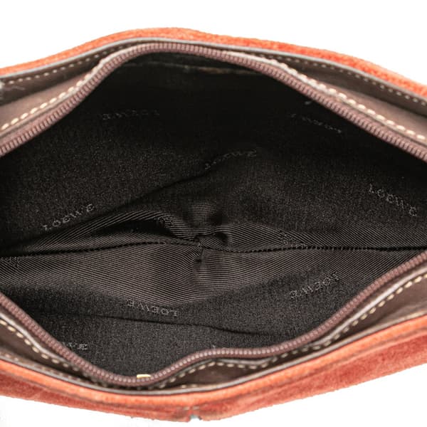Pre-owned LOEWE Suede Crossbody Red