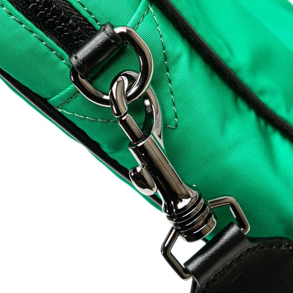 Pre-owned Versace Medusa Nylon Palazzo Crossbody Green