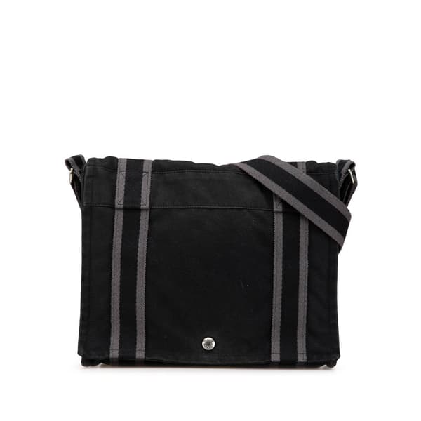 Pre-owned Hermès Canvas Fourre Tout Besace PM Black