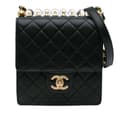 Miniatyrbild 1 av 10: Pre-owned Chanel Small Lambskin Chic Pearls Flap Black
