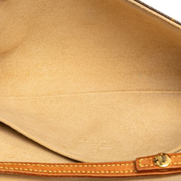 Pre-owned Louis Vuitton Monogram Pochette Twin GM Brown