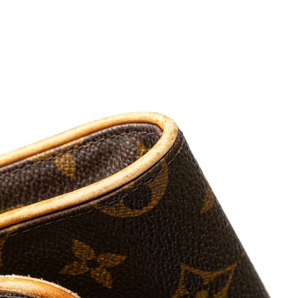 Pre-owned Louis Vuitton Monogram Pochette Twin GM Brown