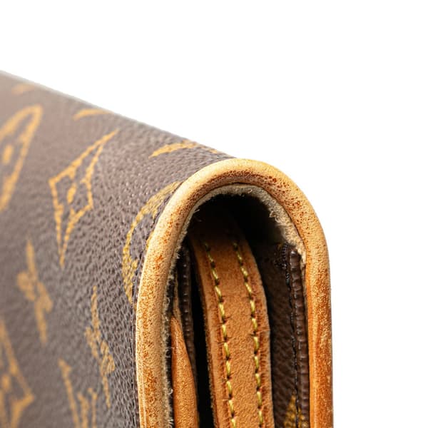 Pre-owned Louis Vuitton Monogram Pochette Twin GM Brown