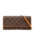 Miniatyrbilde 1 av 10: Pre-owned Louis Vuitton Monogram Pochette Twin GM Brown