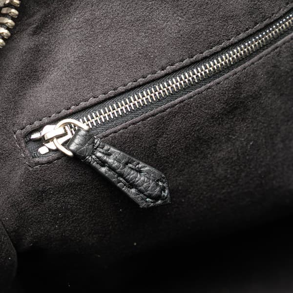 Pre-owned Fendi Selleria Leather Convertible Document Holder Crossbody Black