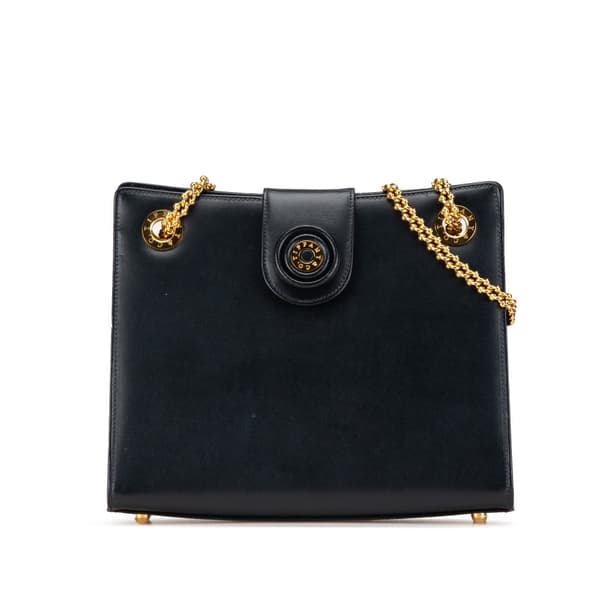 Pre-owned Tiffany Leather Chain Crossbody Blue