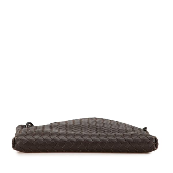 Pre-owned Bottega Veneta Nappa Intrecciato Crossbody Brown