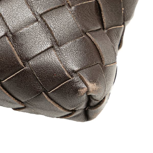 Pre-owned Bottega Veneta Nappa Intrecciato Crossbody Brown
