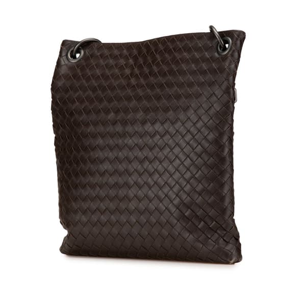 Pre-owned Bottega Veneta Nappa Intrecciato Crossbody Brown