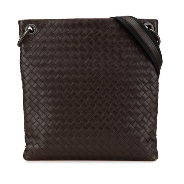 Pre-owned Bottega Veneta Nappa Intrecciato Crossbody Brown