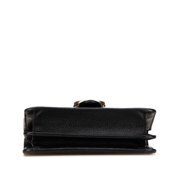 Pre-owned Gucci Small Dollar Calfskin Interlocking G Crossbody Black
