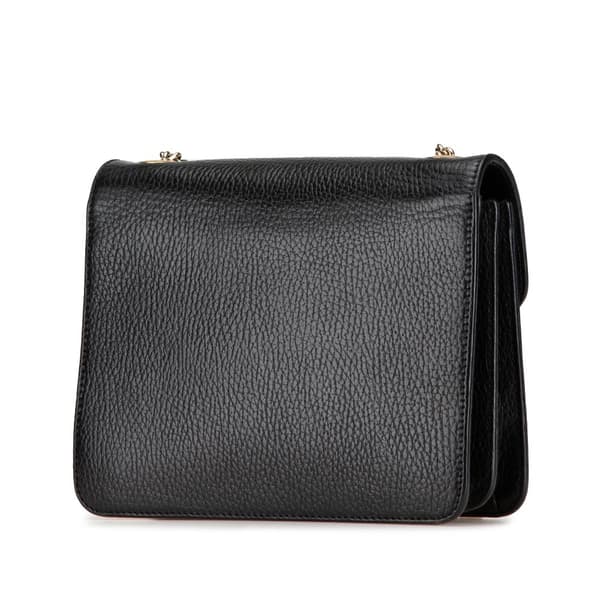 Pre-owned Gucci Small Dollar Calfskin Interlocking G Crossbody Black