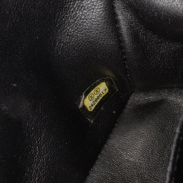 Pre-owned Chanel Mini Rectangular Classic Chevron Patent Single Flap Black