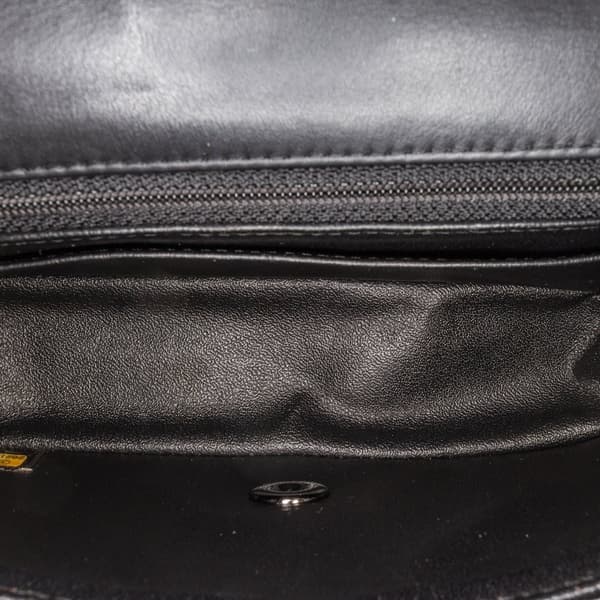 Pre-owned Chanel Mini Rectangular Classic Patent Single Flap Black