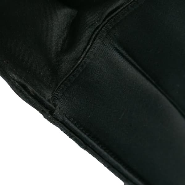 Pre-owned Chanel Mini Square Classic Satin Single Flap Black