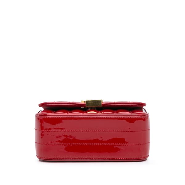 Pre-owned Saint Laurent Small Patent Vicky Crossbody Red