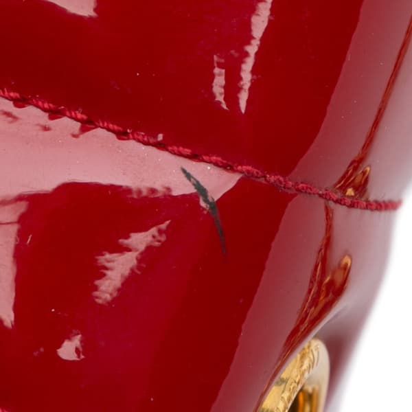 Pre-owned Saint Laurent Small Patent Vicky Crossbody Red