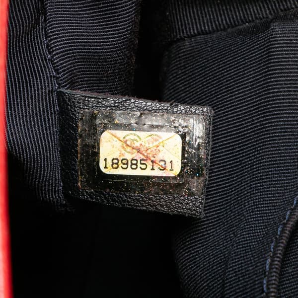 Pre-owned Chanel Old Medium Lambskin Embossed Cube Boy Flap Red