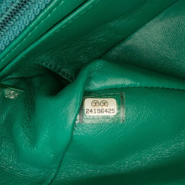 Pre-owned Chanel Mini Rectangular Classic Lambskin Single Flap Blue
