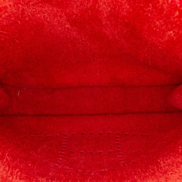 Pre-owned Hermès Clemence Evelyne TPM Red