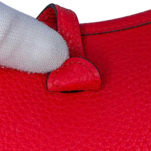 Pre-owned Hermès Clemence Evelyne TPM Red