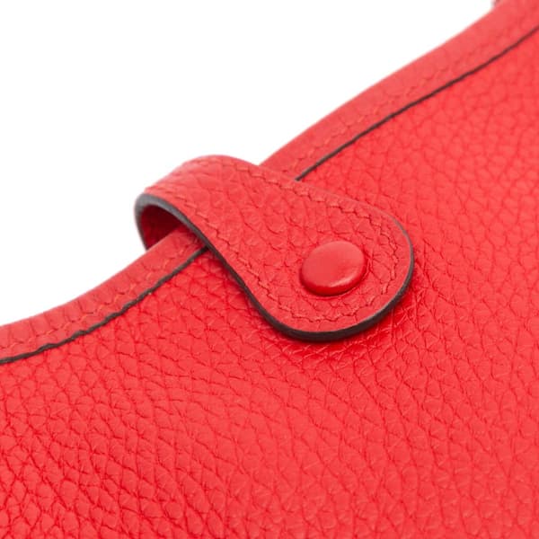 Pre-owned Hermès Clemence Evelyne TPM Red