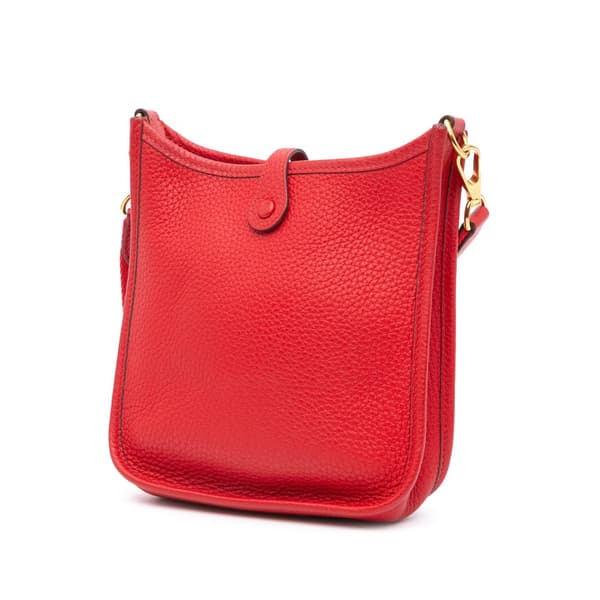Pre-owned Hermès Clemence Evelyne TPM Red
