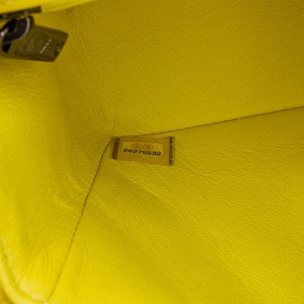 Pre-owned Chanel Mini Rectangular Classic Velvet Single Flap Yellow