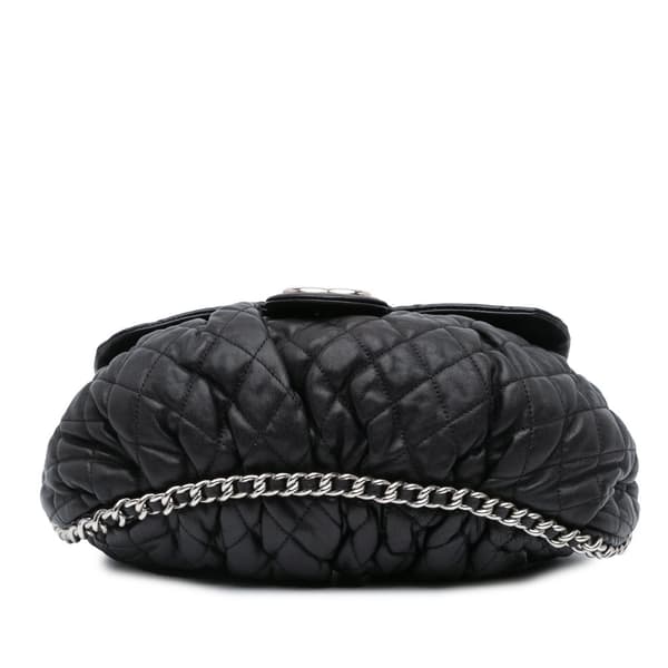 Pre-owned Chanel Large Lambskin Chain Around Flap Black