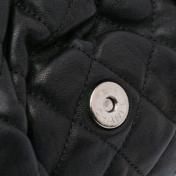 Pre-owned Chanel Large Lambskin Chain Around Flap Black