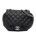 Miniatyrbillede 1 af 9: Pre-owned Chanel Large Lambskin Chain Around Flap Black