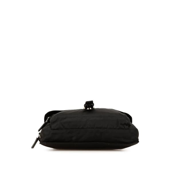 Pre-owned Prada Tessuto Buckle Messenger Bag Black