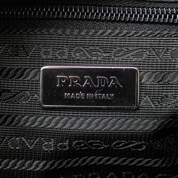 Pre-owned Prada Tessuto Buckle Messenger Bag Black