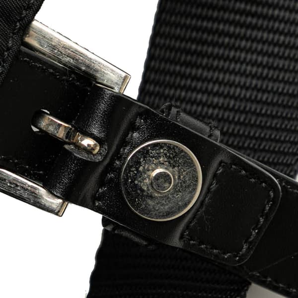 Pre-owned Prada Tessuto Buckle Messenger Bag Black